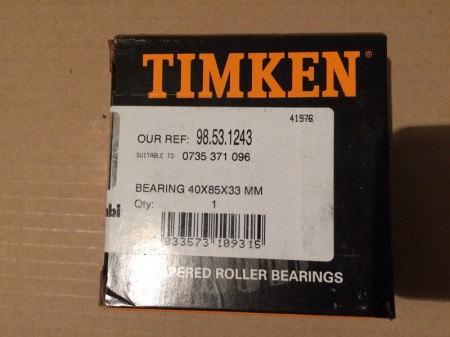 Подшипник роликовый конический 40,0х85,0х33,0 (ст. 0750.117.881) TAS